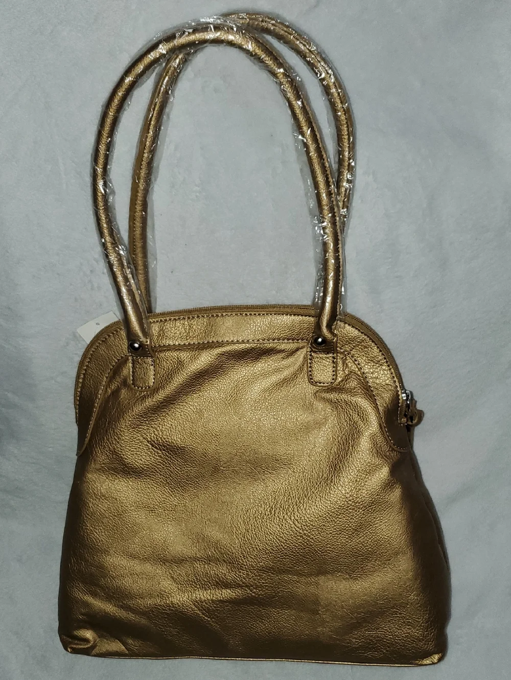 NWT Grammercy Designs By James Kerr Metallic Gold Rose Shoulder Bag
